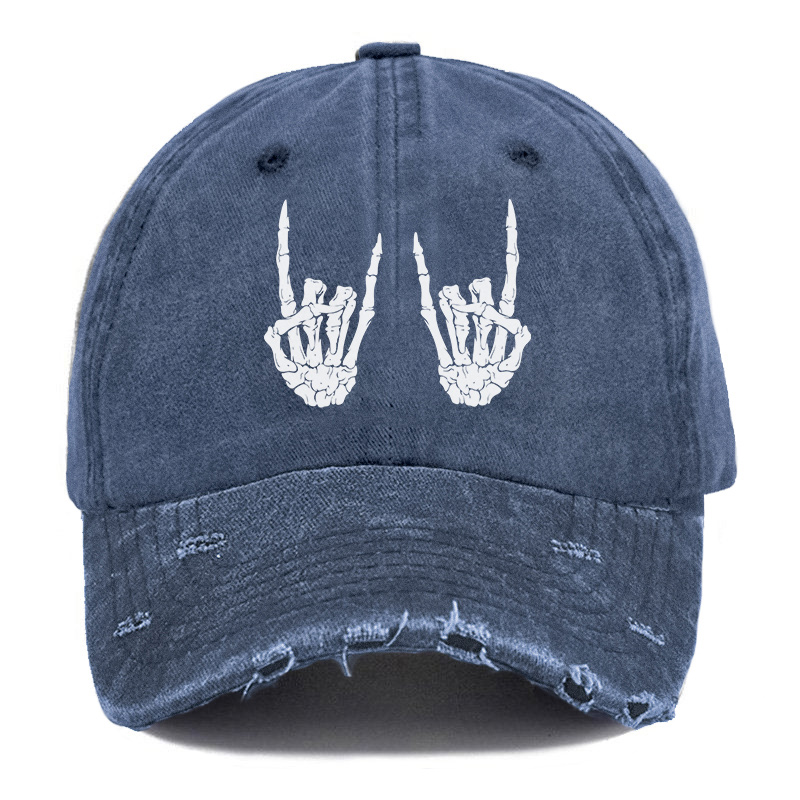 Vintage Keep Your Hands On Me Ripped Washed Cap