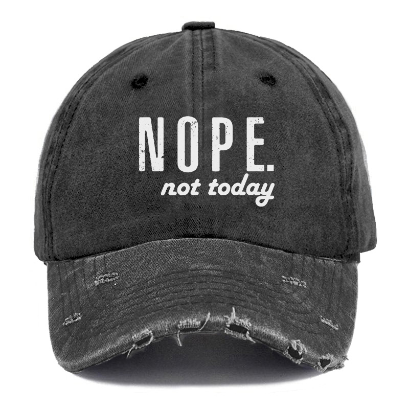 Vintage Nope Ripped Washed Cap