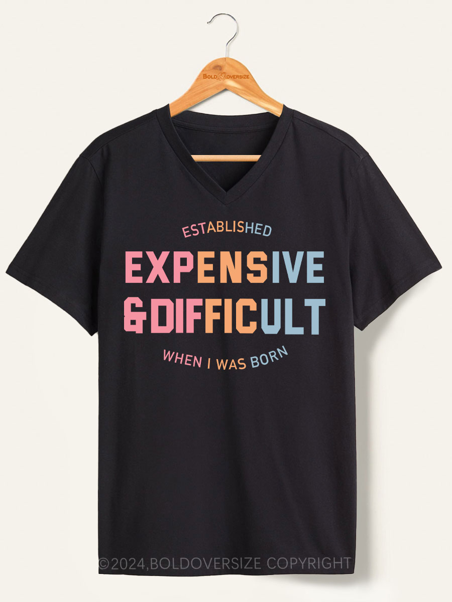 Vintage Expensive & Difficult V-Neck Tee