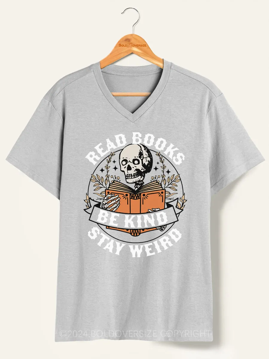 Vintage Be Kind Stay Weird V-Neck Tee