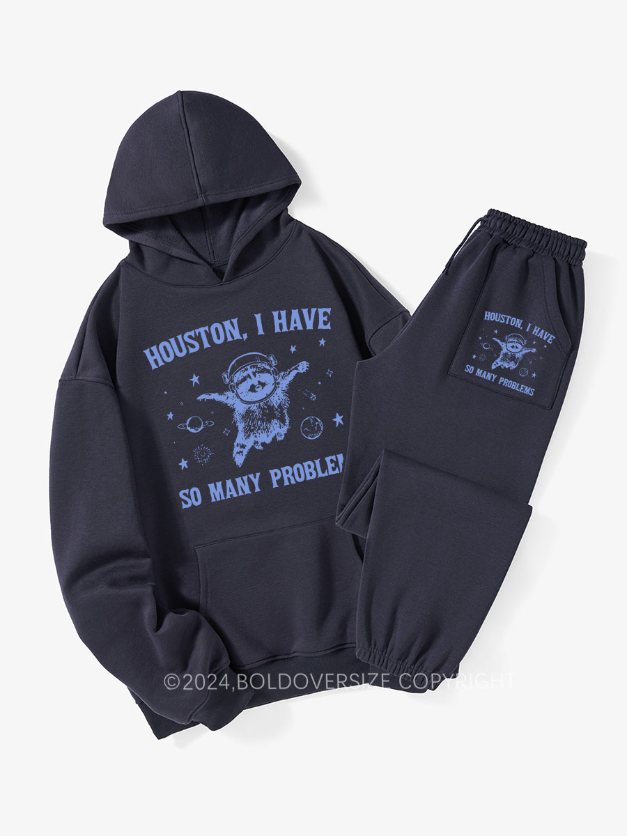 Vintage Raccoon Meme Fleece Hoodie Suit