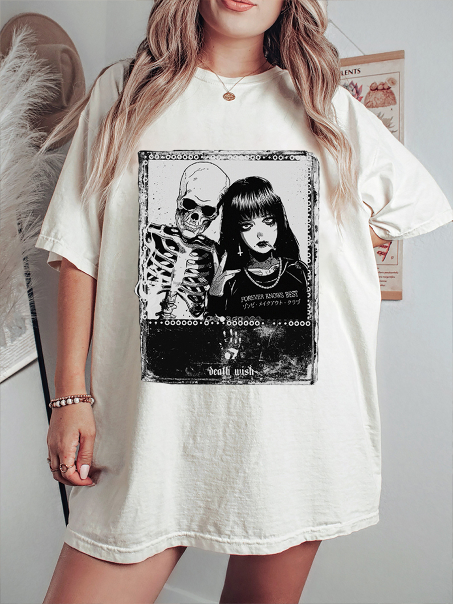 Vintage Skeleton Makeup Club Tee