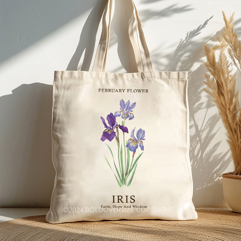 Vintage February Floral Tote Bag