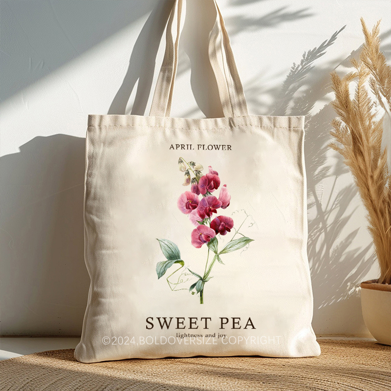 Vintage April Floral Tote Bag