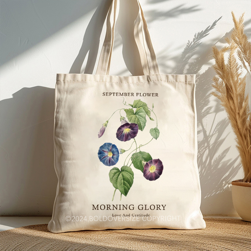 Vintage September Floral Tote Bag