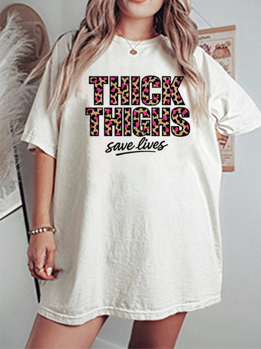 Vintage Thick Thighs Oversize Graphic Tee