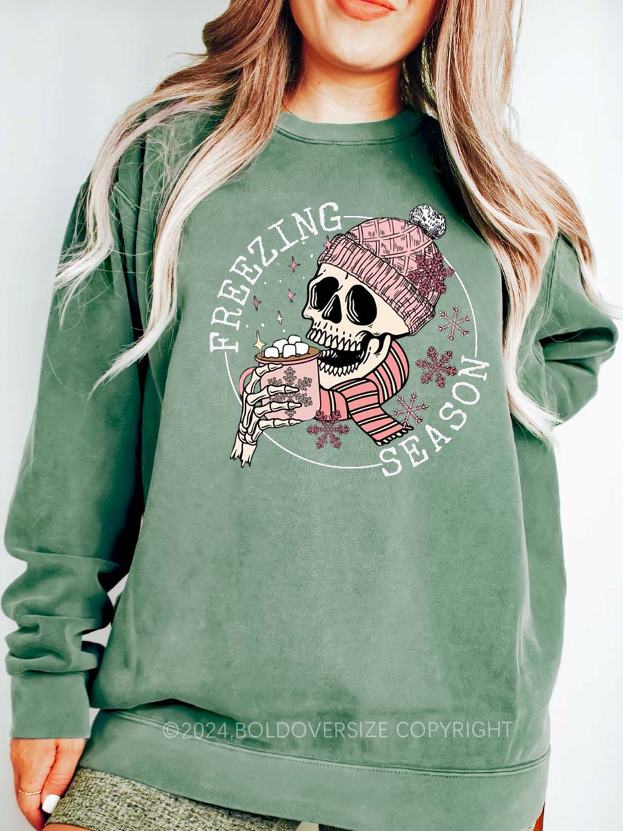 Vintage Groovy Freezin' Season Sweatshirt