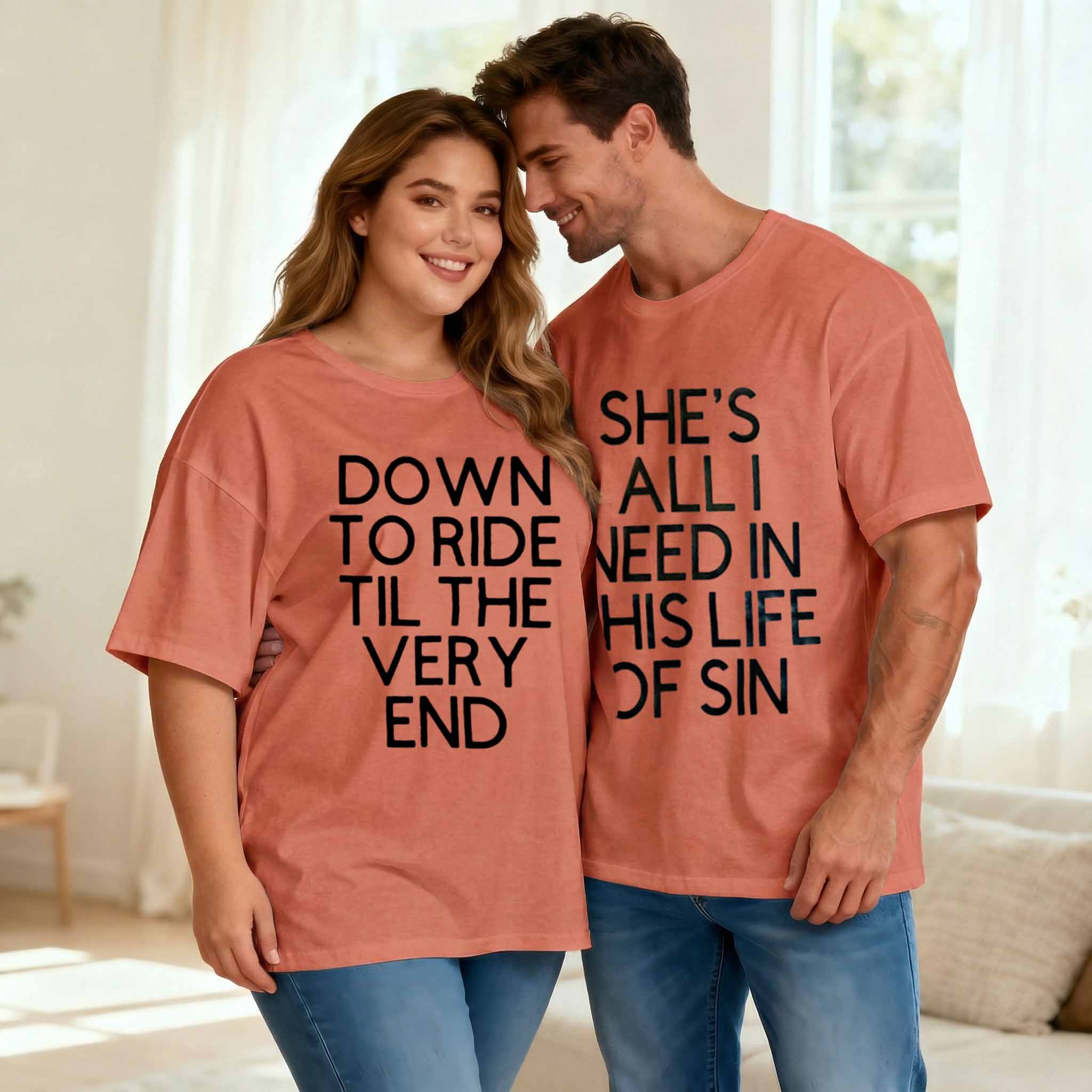 Vintage Life Of Sins Couple Shirt