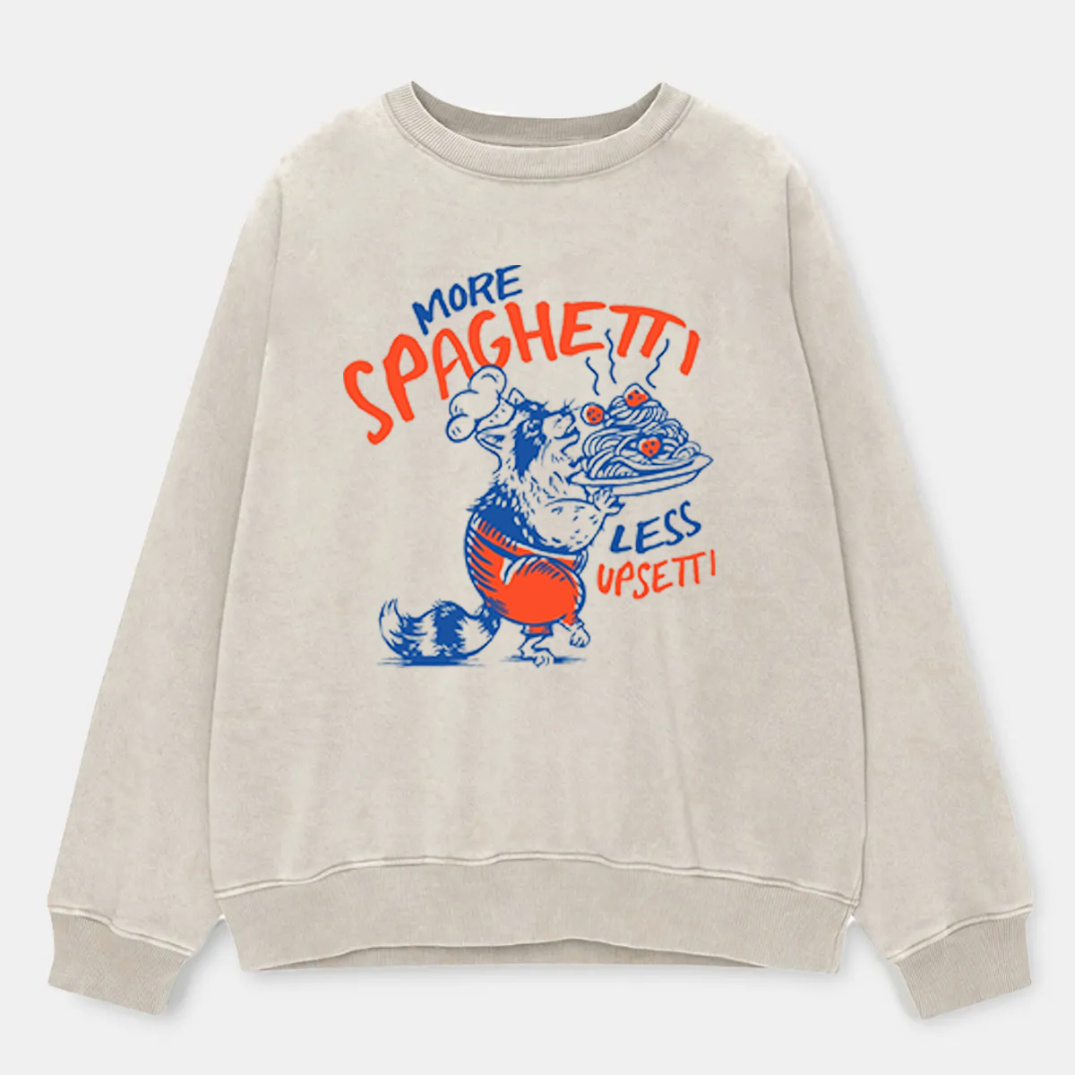 Vintage More Spaghetti Less Upsetti Washed Sweatshirt