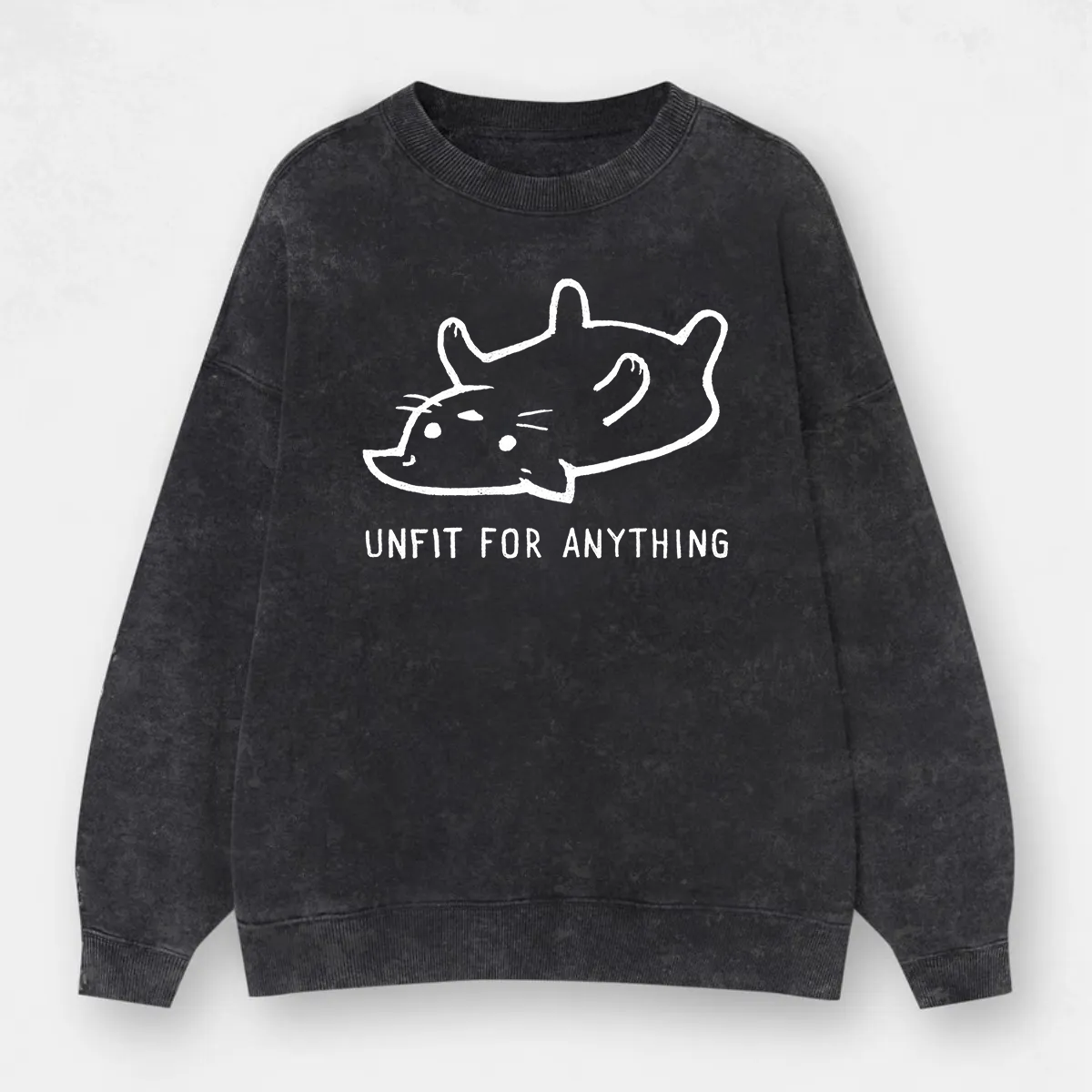 Vintage Unfit For Anything Washed Sweatshirt