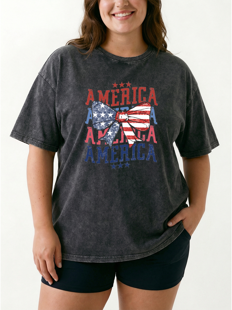 Vintage The America Coquette Bow Washed T-Shirt