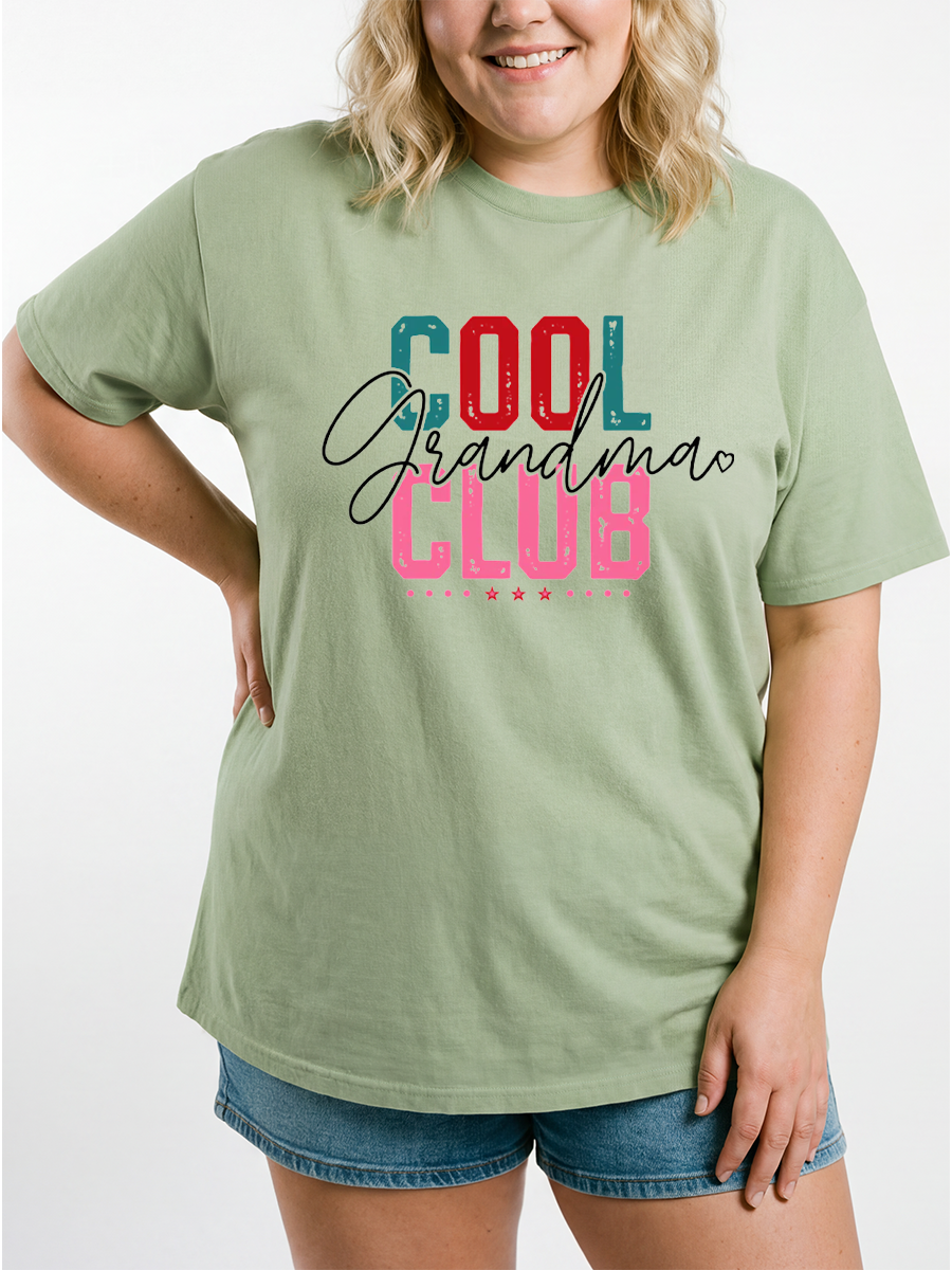 Vintage Cool Grandma Club Oversize Graphic Tee