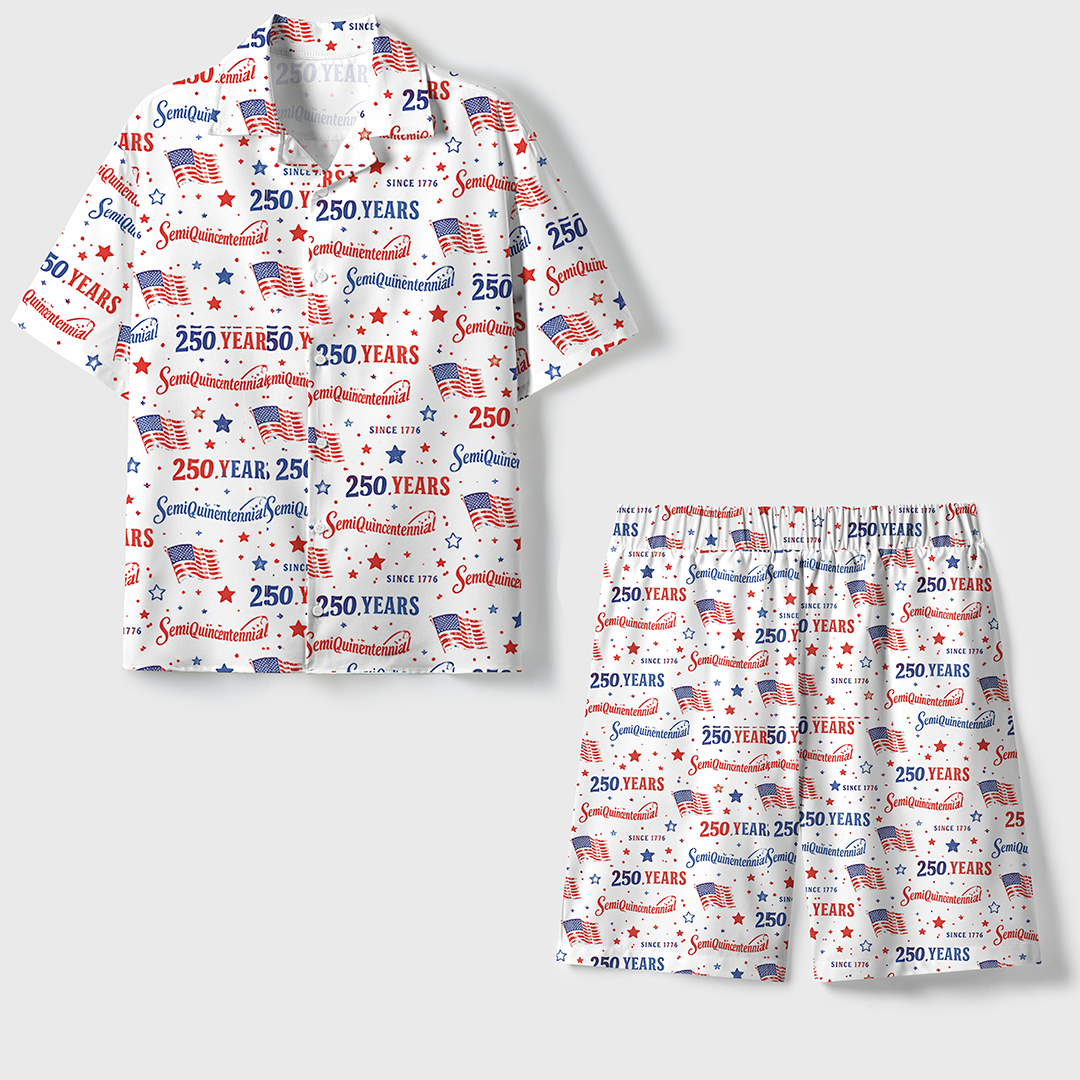 Vintage SemiQuincentennial Graphic Lightweight  Resort Set