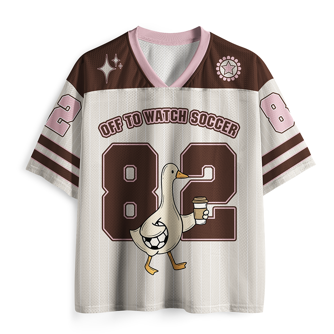 Personalized Vintage Off To Watch Soccer Mesh Jersey