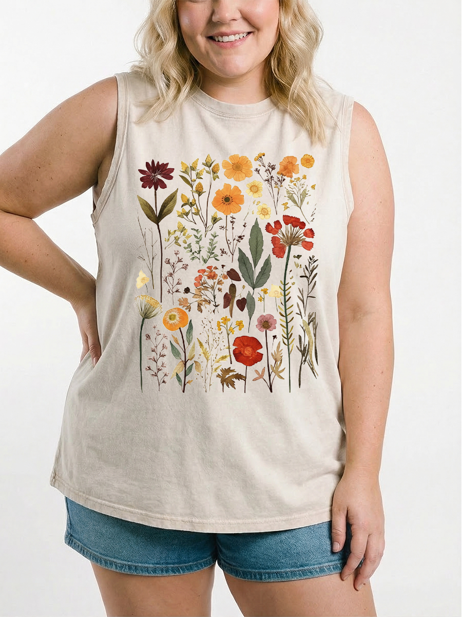 Vintage Flower Washed Tank