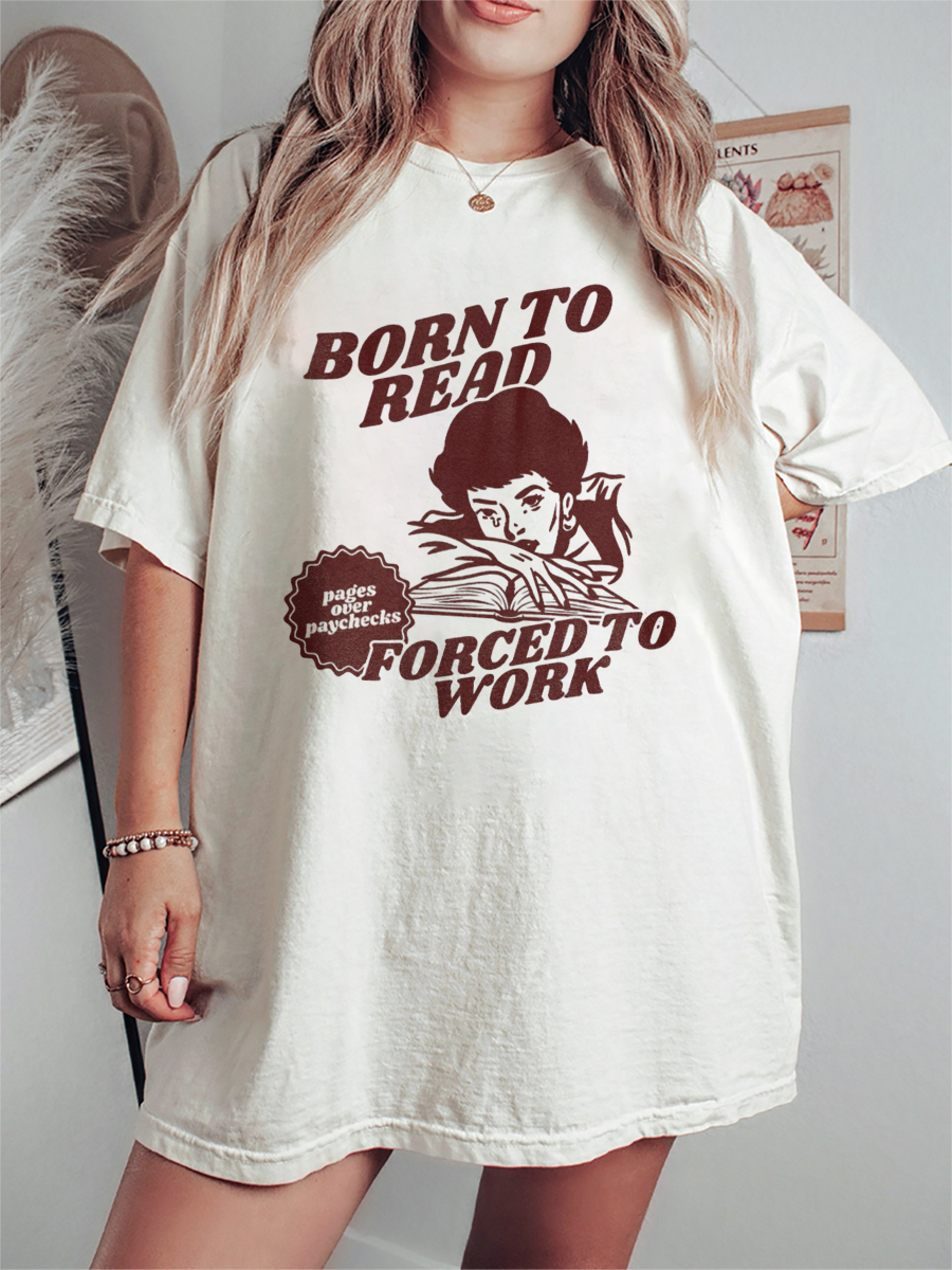 Vintage Born To Read Bookish T-Shirt