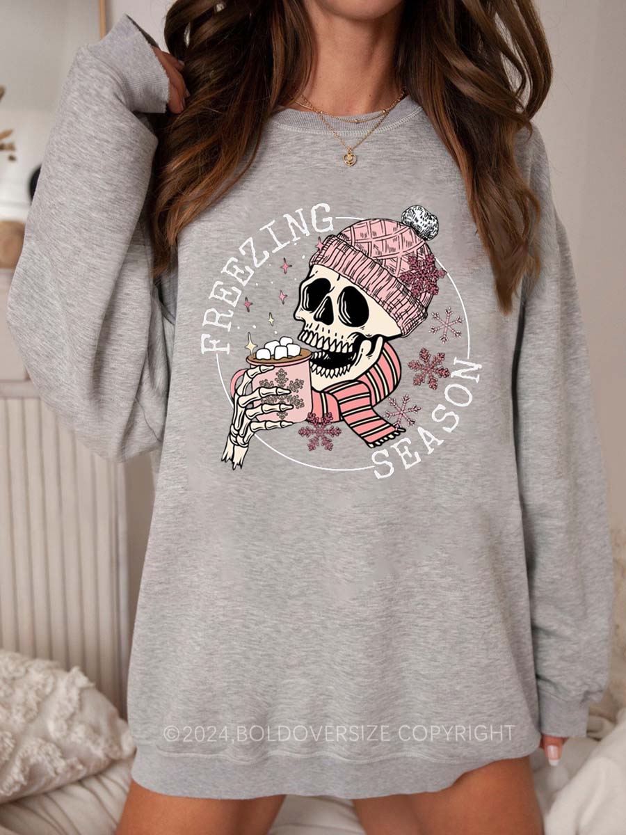 Vintage Groovy Freezin' Season Sweatshirt