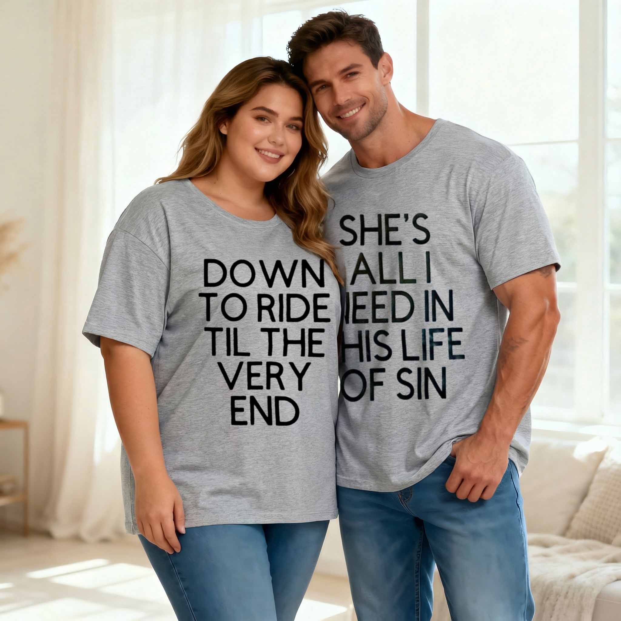 Vintage Life Of Sins Couple Shirt