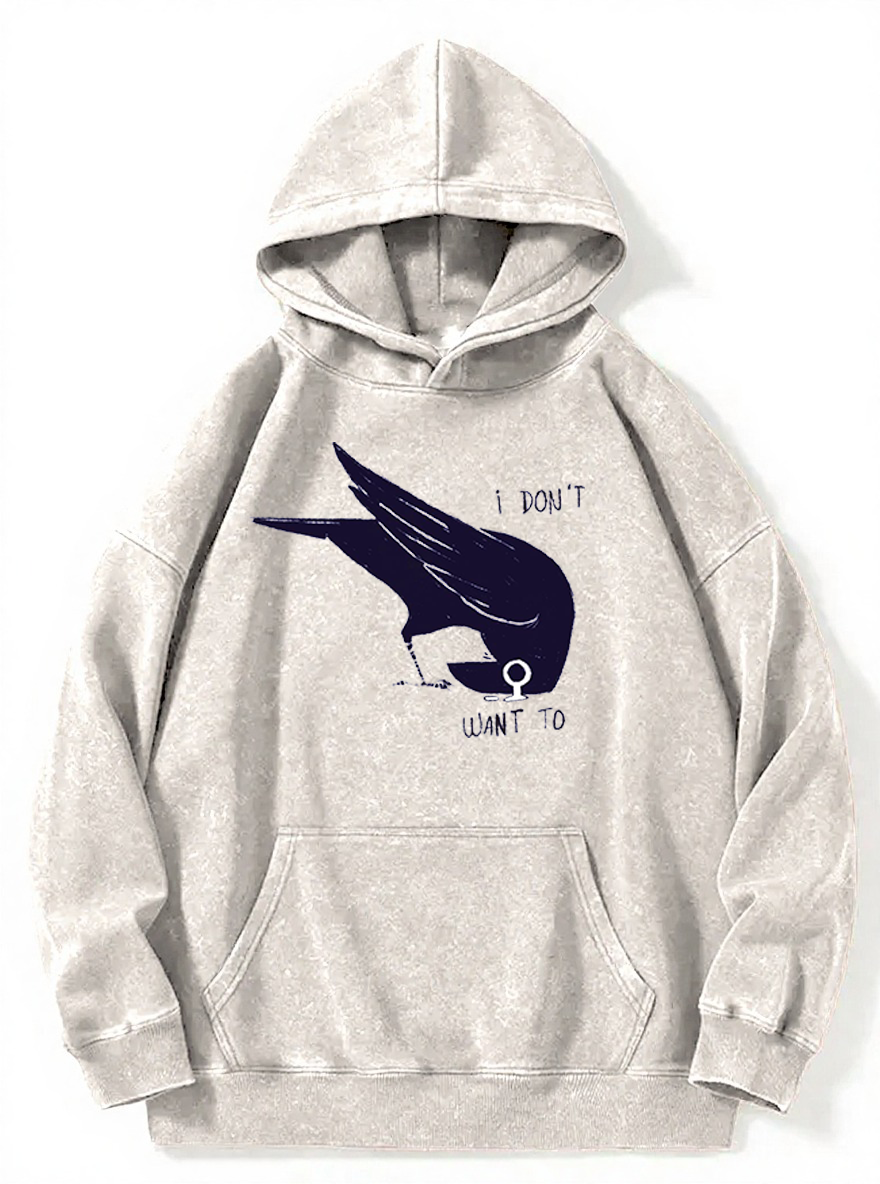 Vintage Exhausted Pigeon I Don'T Want To Washed Hoodie