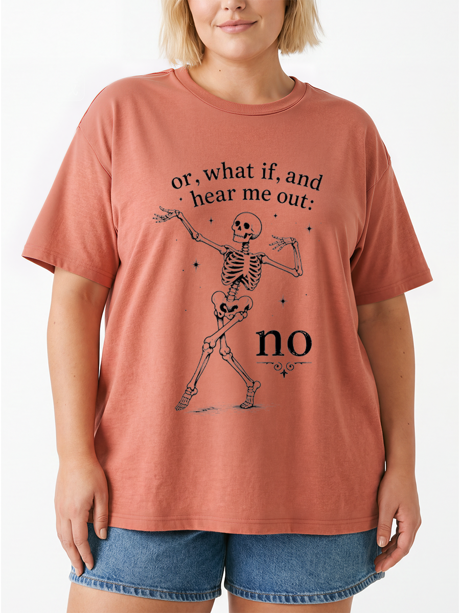 Vintage Or What If And Hear Me Out "No" Oversize Graphic Tee