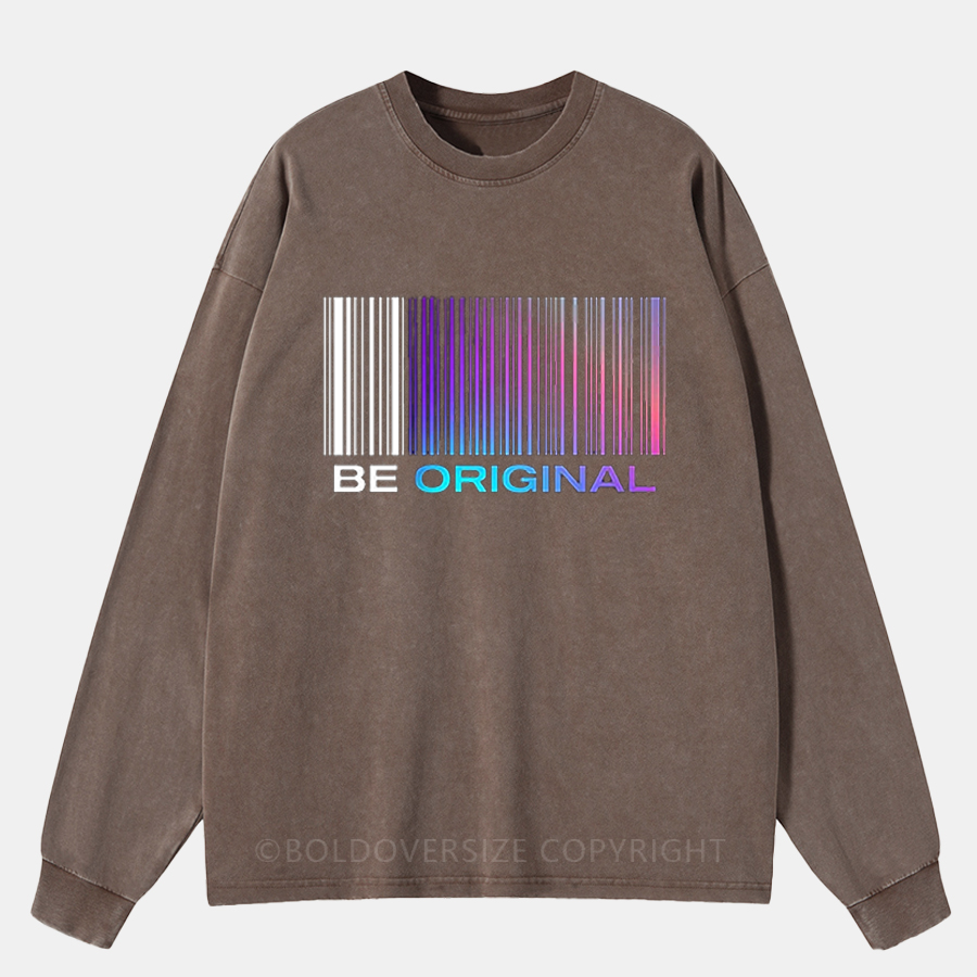 Vintage Be Original Washed Long Sleeve Shirt