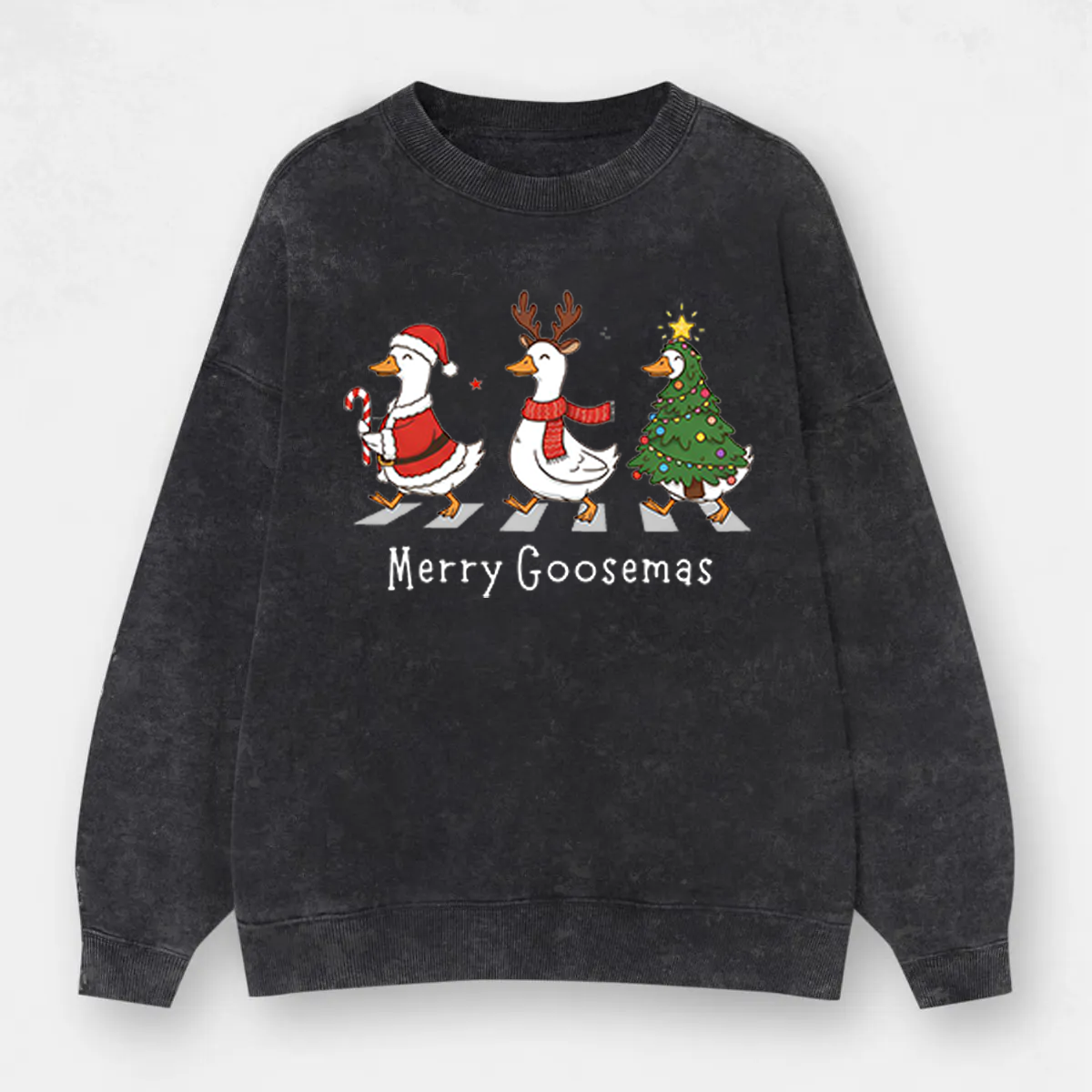 Vintage Merry Goosemas Washed Sweatshirt