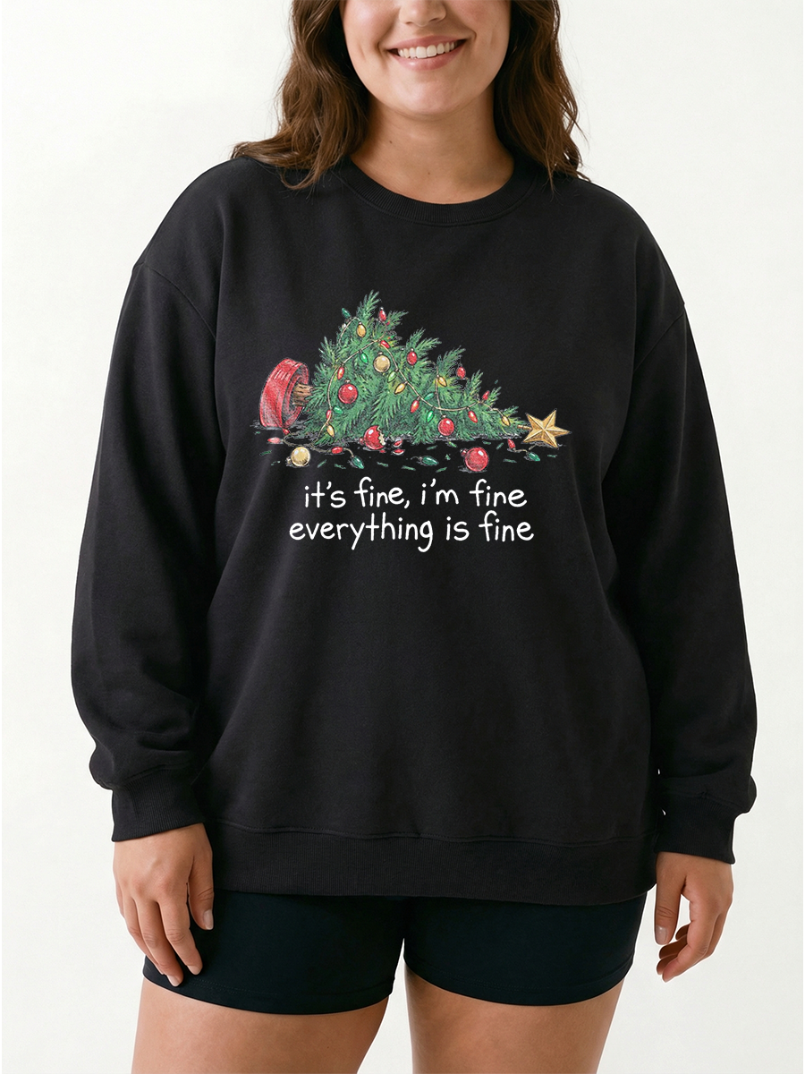 Vintage Fallen Tree Everything Is FineSweatshirt