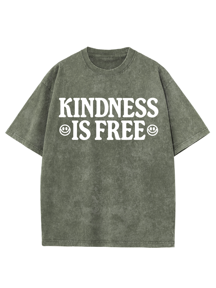 Vintage Kindness Is Free Washed T-Shirt