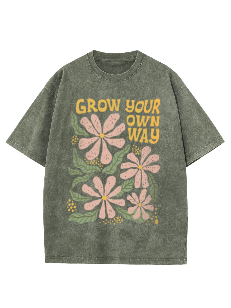 Vintage Grow Your Own Way Washed T-Shirt