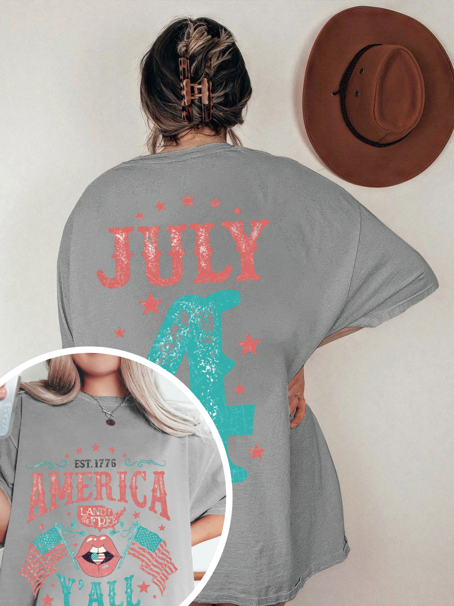 Vintage Land of the Free 4th of July T-Shirt