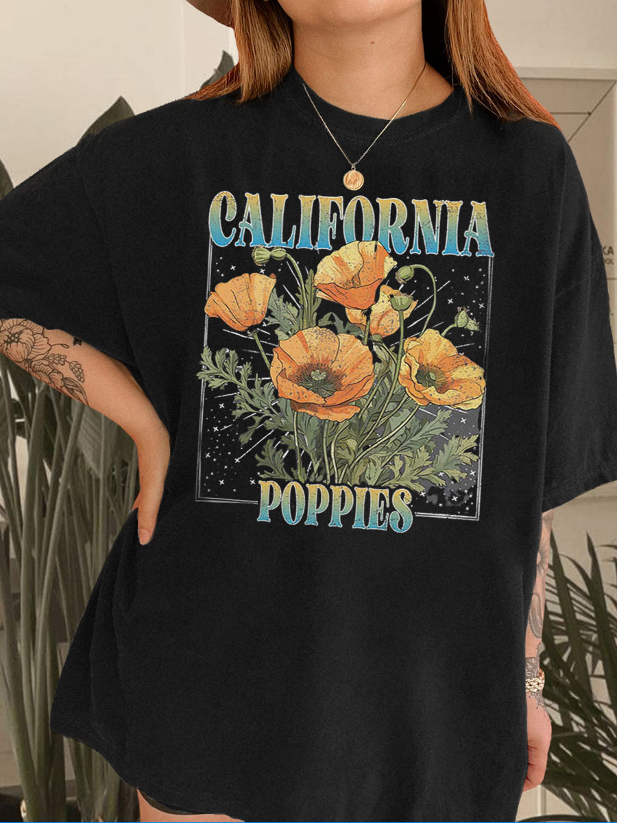 California Flowers Vintage Tee