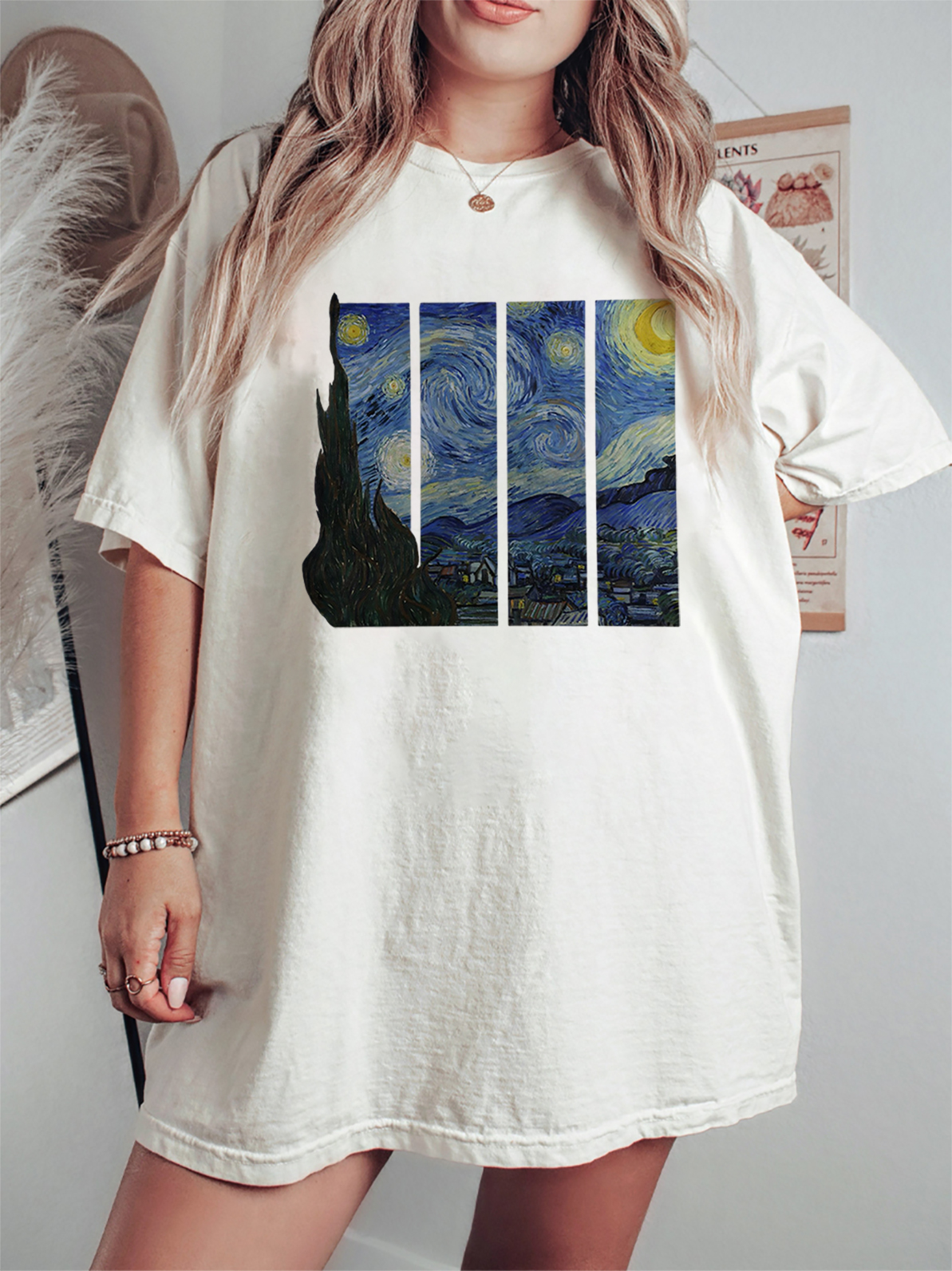 Vintage Van Gogh Starry Night Artist Tee