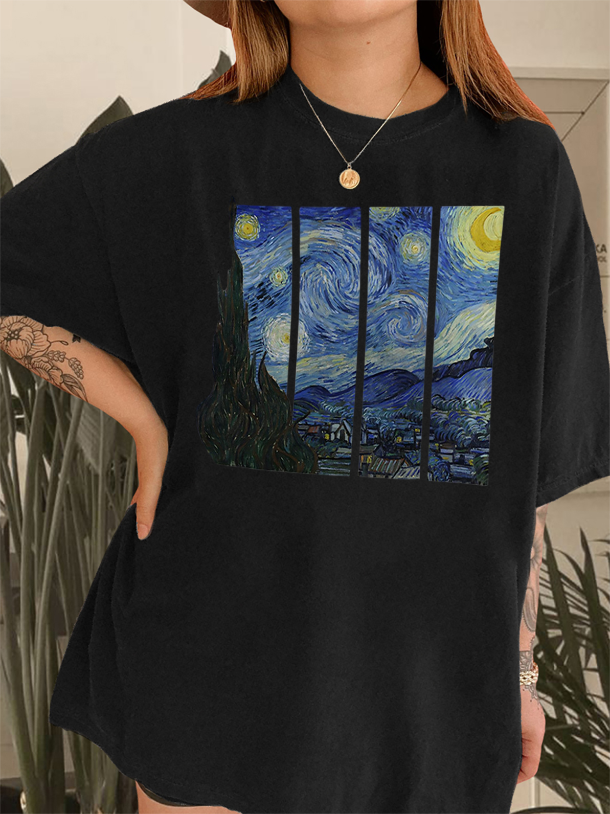 Vintage Van Gogh Starry Night Artist Tee