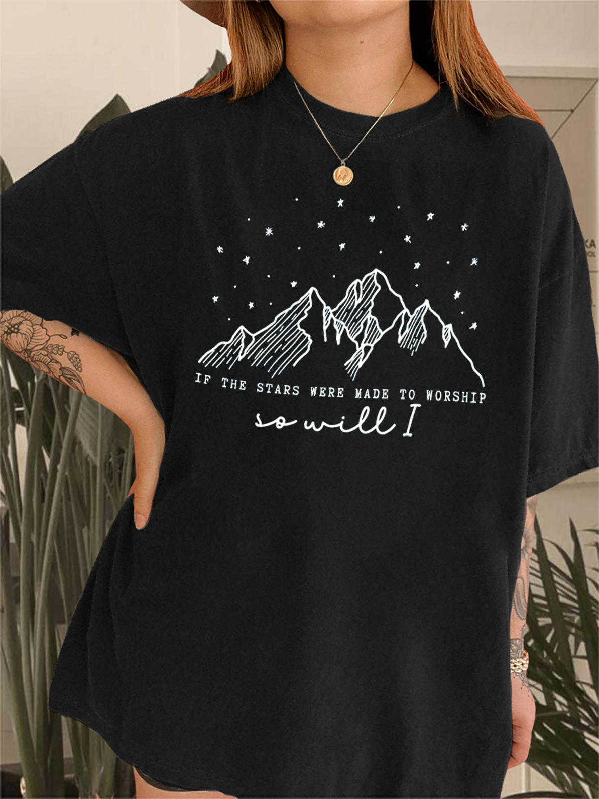 Vintage Easter If The Stars Were Made To Worship So Will I Faith Tee