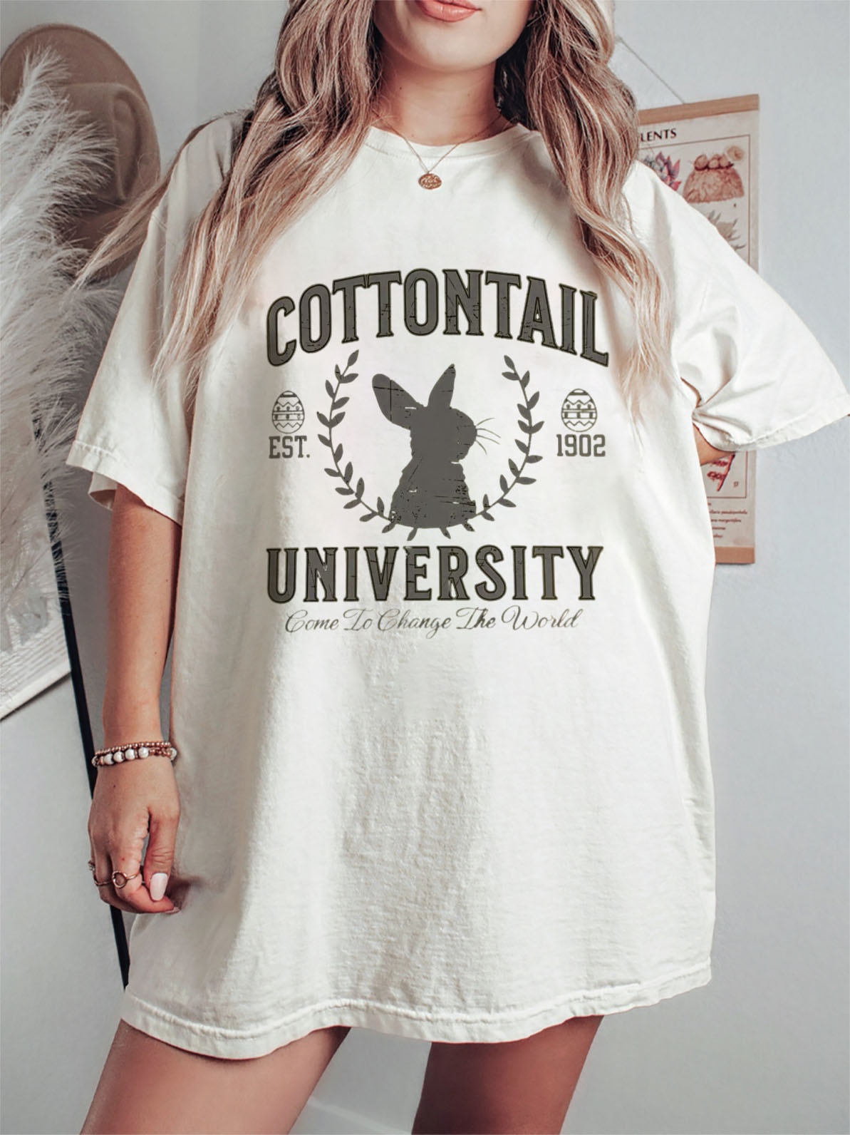 Vintage Cottontail University Easter Tee