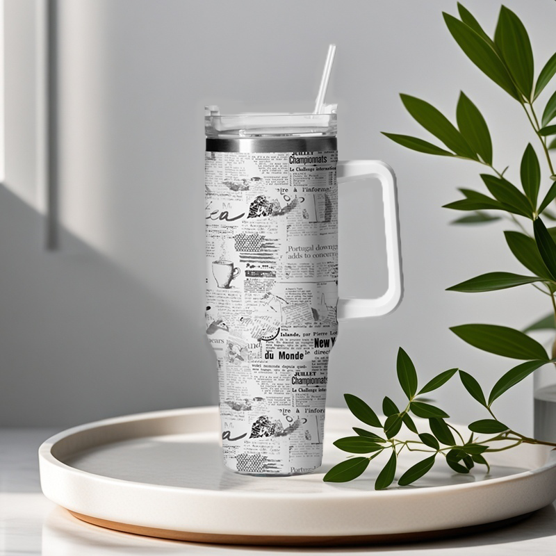 Vintage Coffee Newspapers 40oz Tumbler