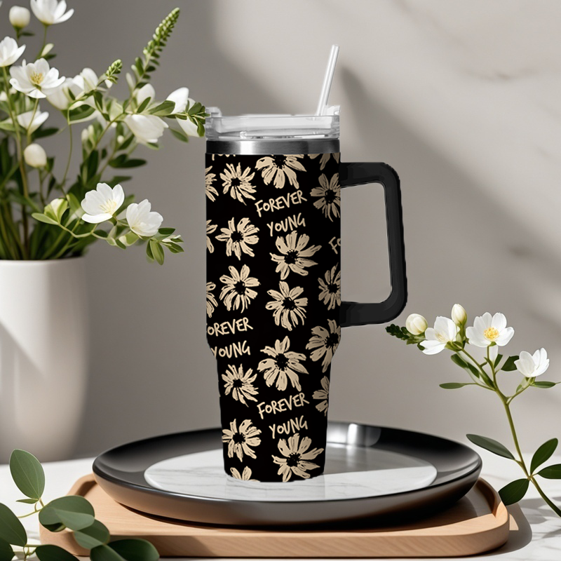 Vintage Sunflower 40oz Tumbler