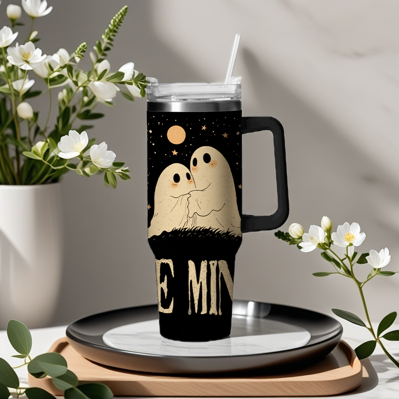 Vintage Ghosts Fall In Love Under The Moon 40oz Tumbler