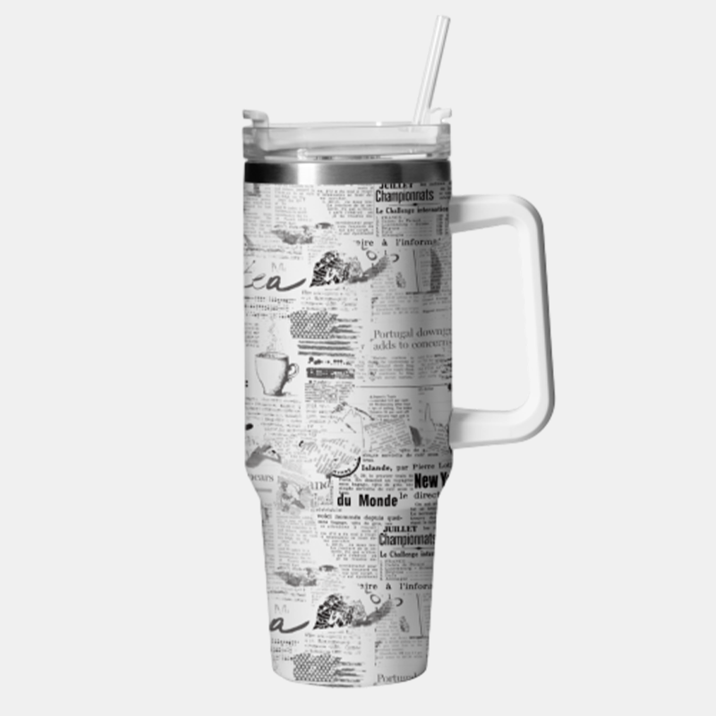 Vintage Coffee Newspapers 40oz Tumbler
