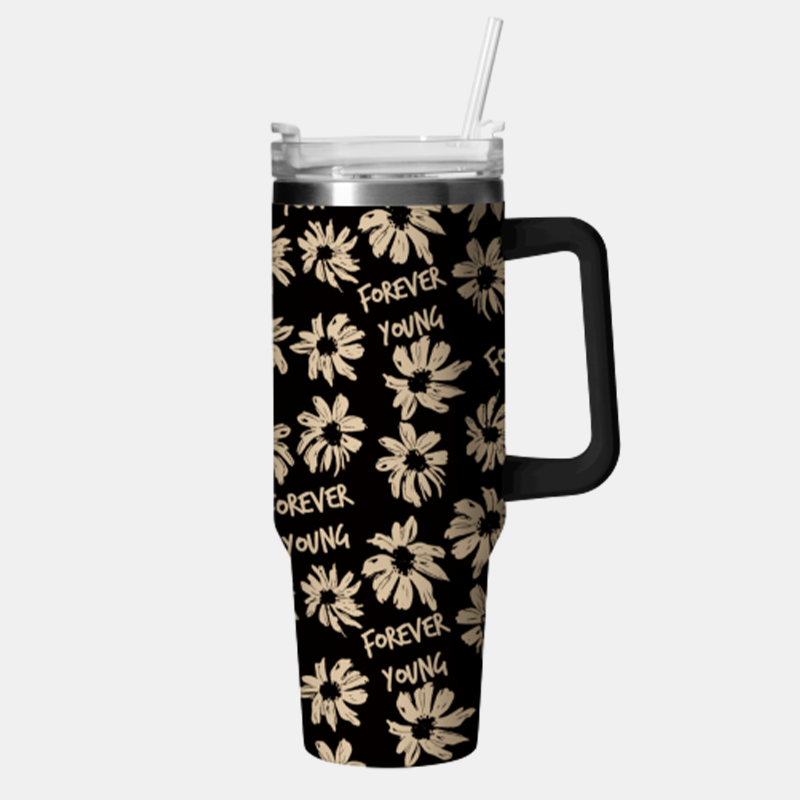 Vintage Sunflower 40oz Tumbler
