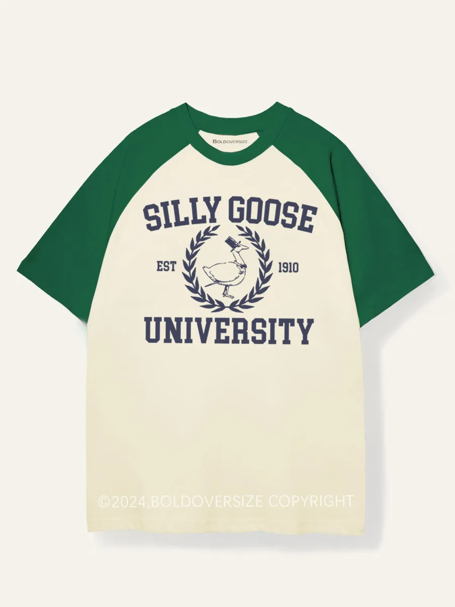 Vintage Silly Goose University Raglan Short Sleeve T-Shirt
