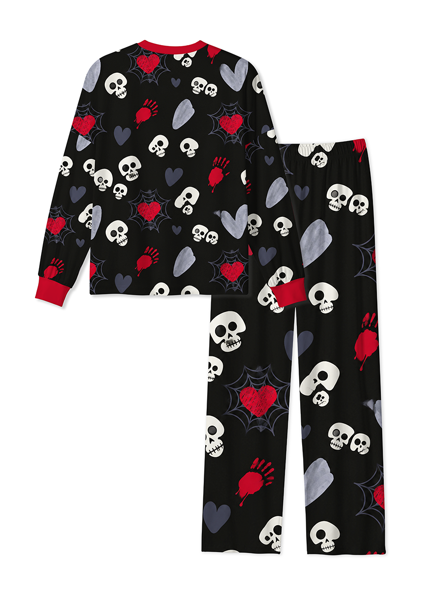 Vintage Dark Gothic Skull Pajamas