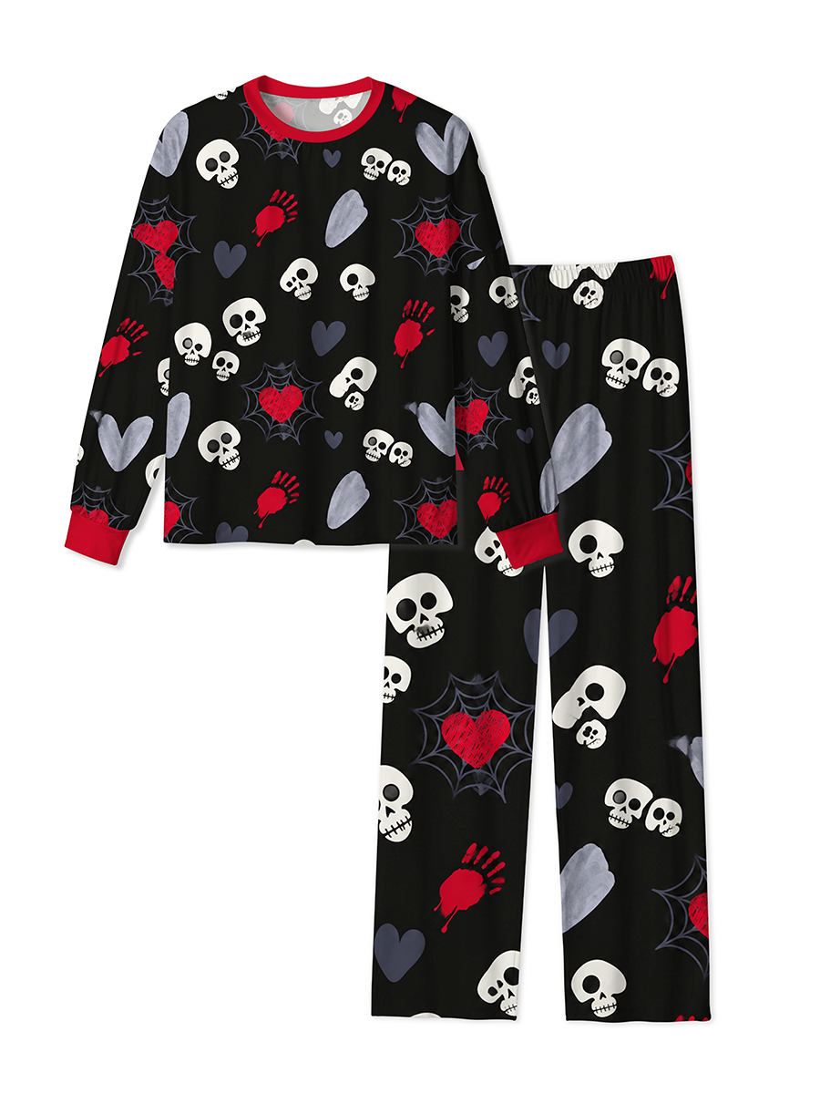 Vintage Dark Gothic Skull Pajamas