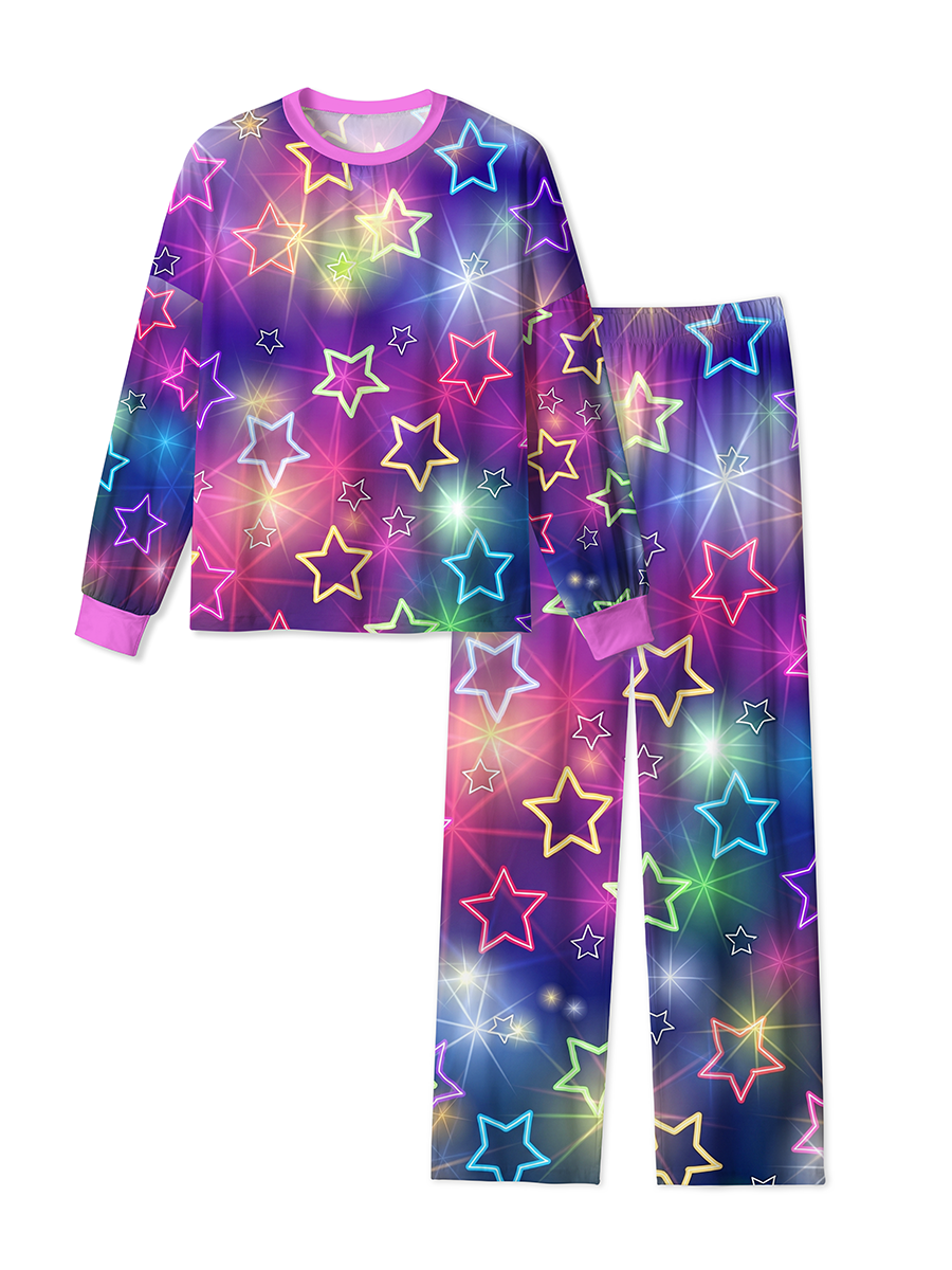 Vintage Y2K Millennial Vibrant Style Geometric Pajamas