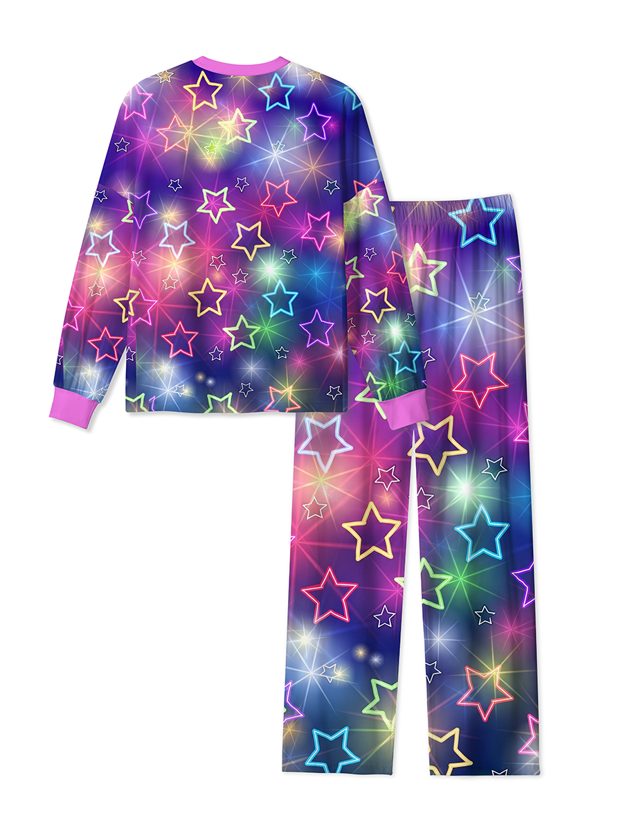 Vintage Y2K Millennial Vibrant Style Geometric Pajamas