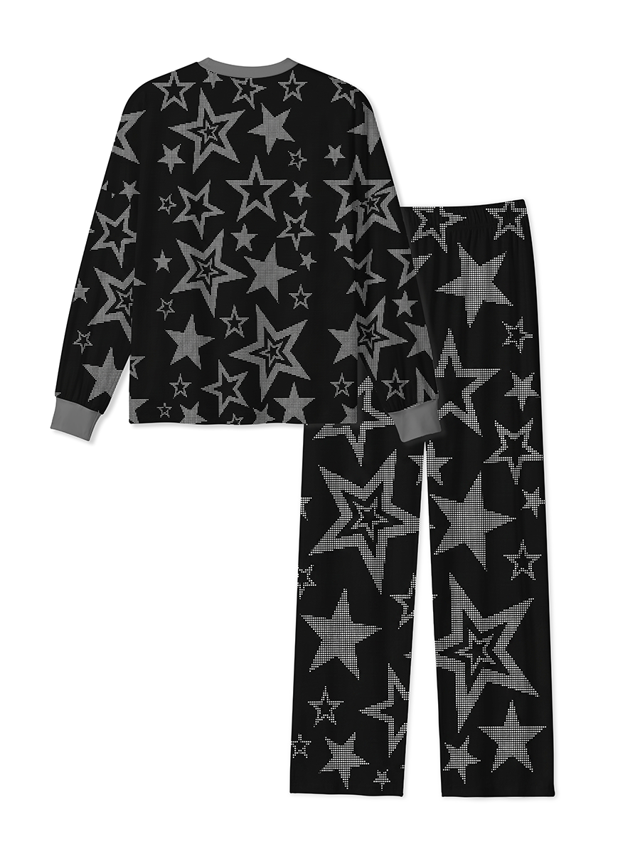 Vintage Y2K Millennial Halftone Dot Style Layered Pajamas