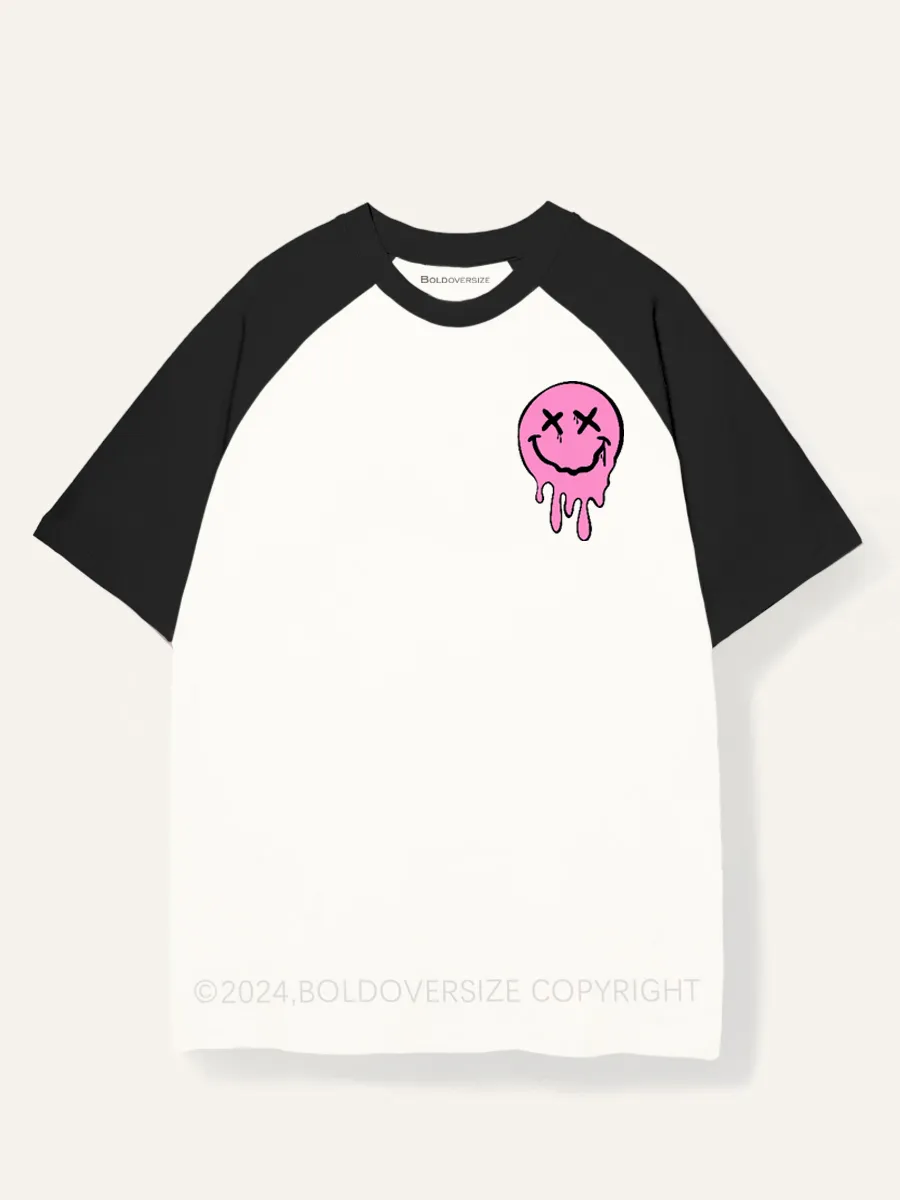 Vintage It's Fine I'm Fine Raglan Short Sleeve T-Shirt