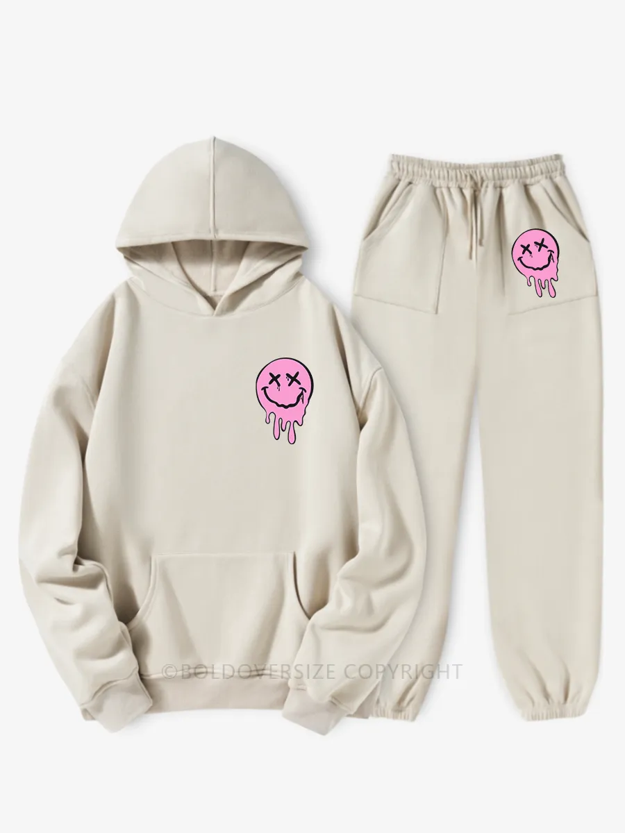 Vintage It'S Fine Fleece Hoodie Suit