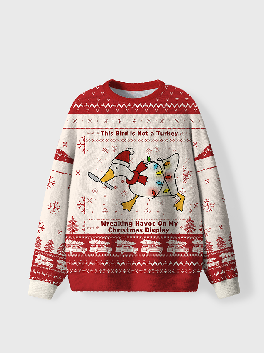 Vintage This Bird Is Not A Turkey Ugly Sweater