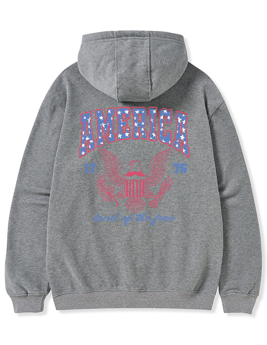 Vintage Red White And Blue America Zip Hoodie